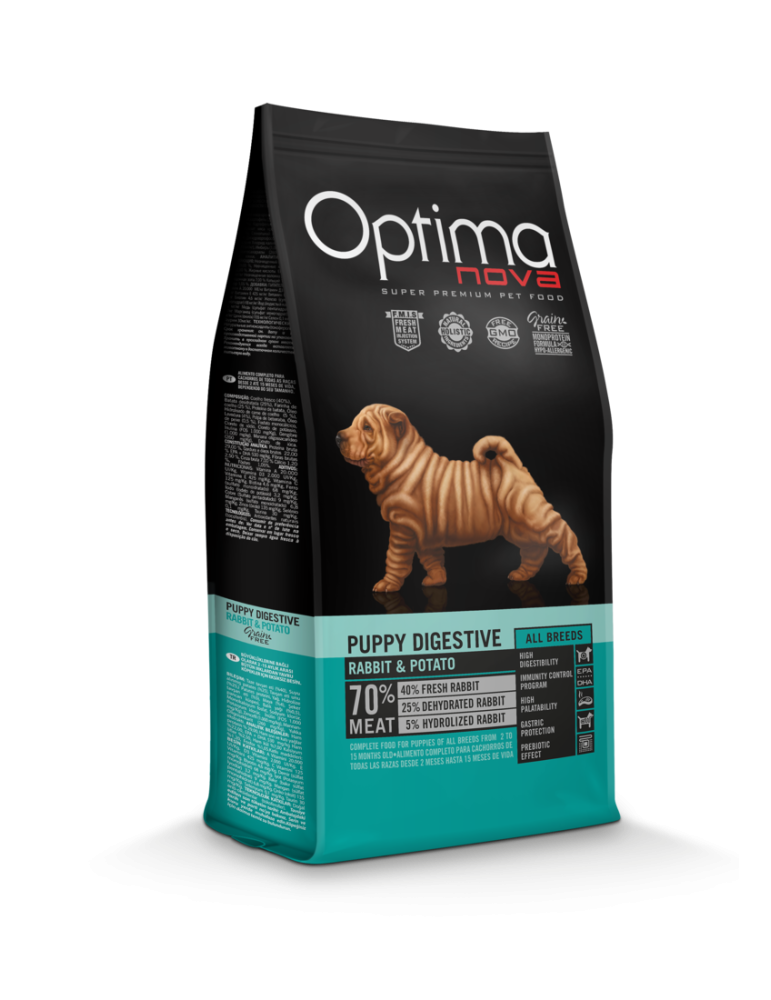 PUPPY DIGESTIVE CONEJO GRAIN FREE OPTIMA NOVA