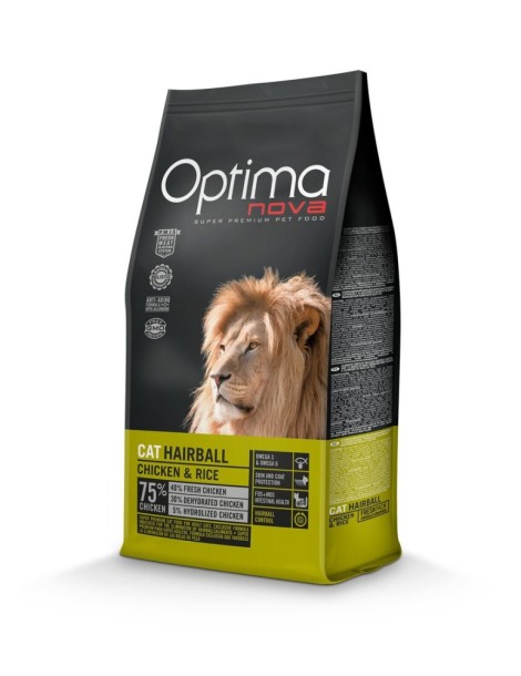 CAT HAIRBALL 2KG OPTIMANOVA