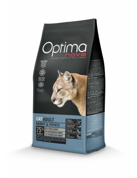 CAT ADULT RABIIT POTATO 2KG OPTIMA NOVA